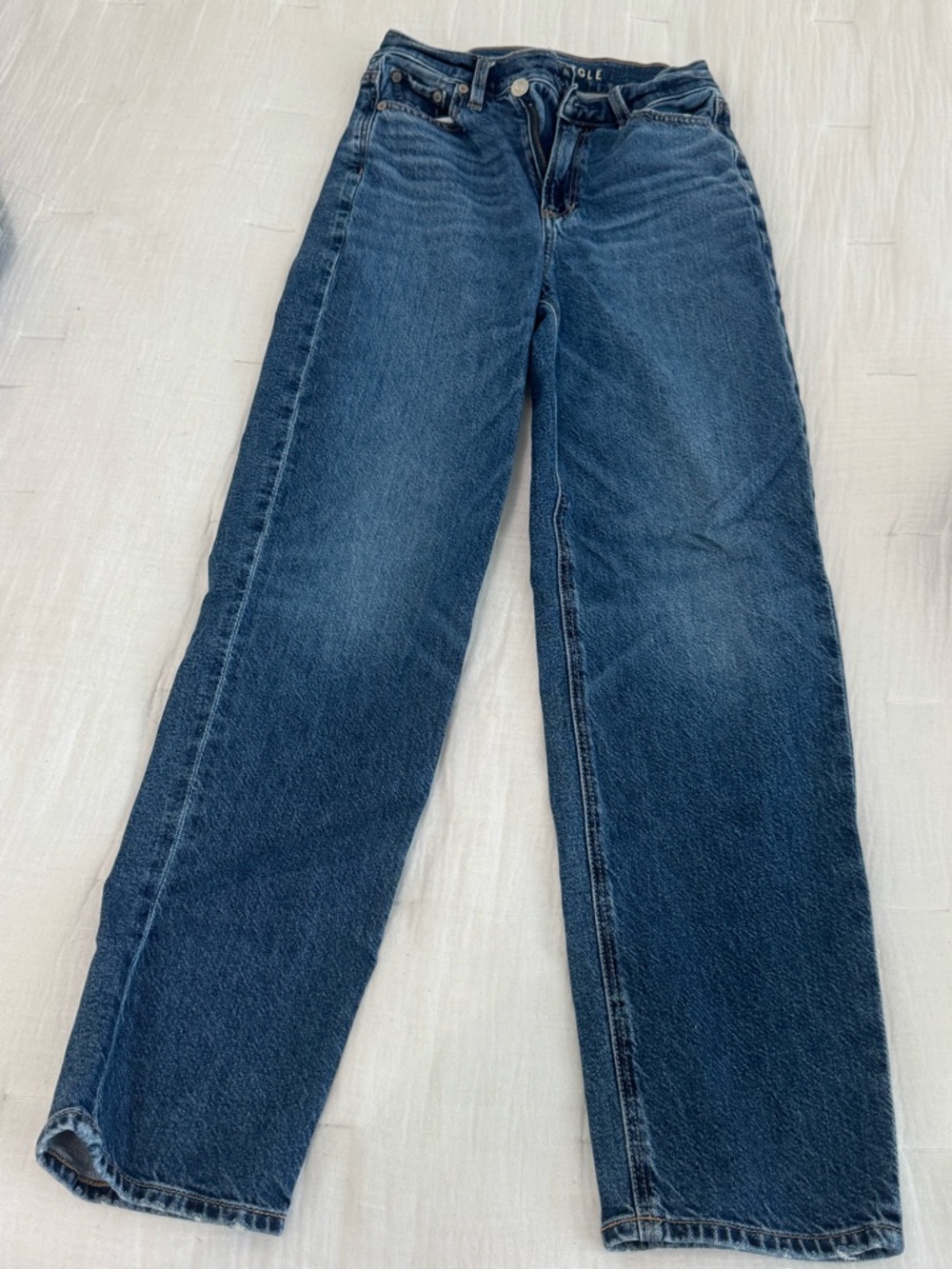 American Eagle Outfitters Dark Blue Wide Leg Jeans